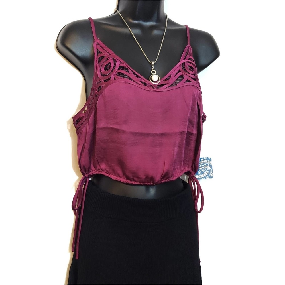 Free People Blouson Brami Dark Orchid Cropped XS